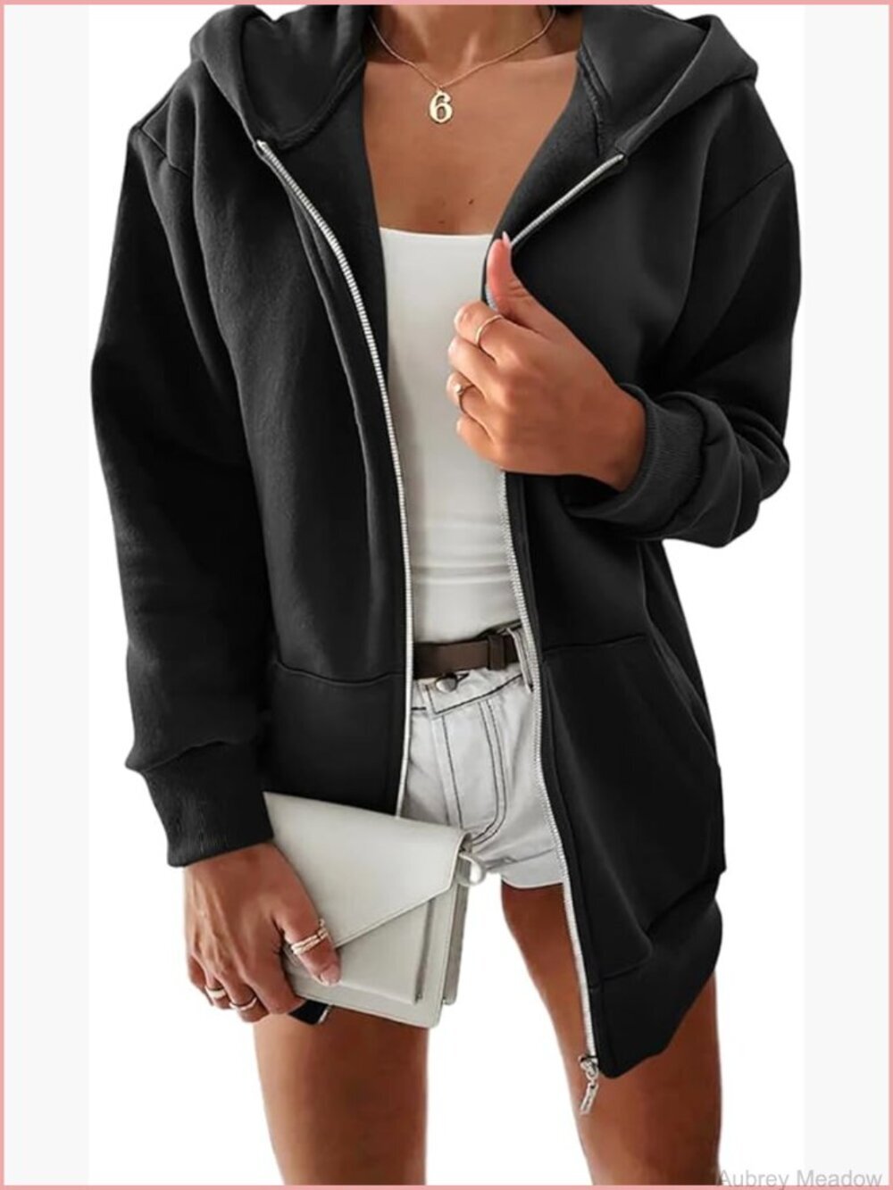 Women's Full Zip Plush Hoodie Loose Fit Sweatshirt with Pockets